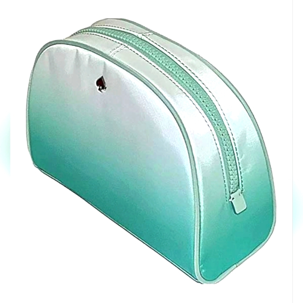NWT Kate Spade Jae Degrade Ombre Dome Cosmetics Bag - Fiji Green ♠️